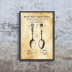 Retro plakát Retro plakát Osiris Flatware Spoon Szabadalmi USA