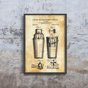 Poszter Poszter Drink Shaker Mixer szabadalma az Egyesült Államokban