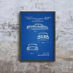 Plakát Plakát General Motors Automobile Patent Earl