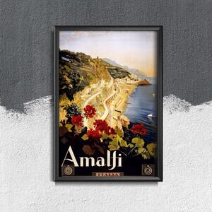 Retro poszterek Retro poszterek Amalfi Olaszország