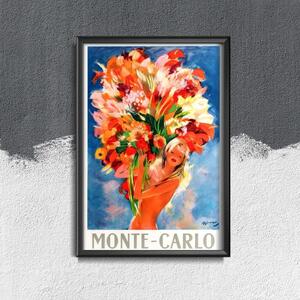 Retro poszterek Retro poszterek Gyönyörű Monte Carlo Monaco