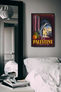 Retro plakát Retro plakát Látogasson el Palesztinára