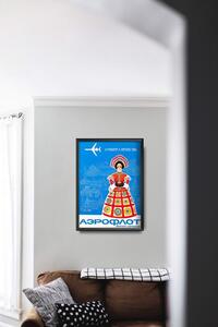 Retro plakát Retro plakát Orosz Aeroflot a Szovjetunióhoz
