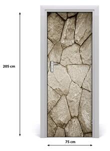 Ajtóposzter öntapadós Kő fal 75x205 cm