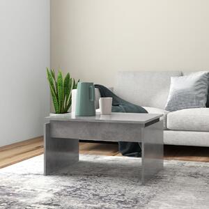 Betonszürke szerelt fa dohányzóasztal 68 x 50 x 38 cm