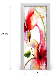 Ajtóposzter liliom virág 75x205 cm