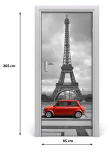 Ajtóposzter öntapadós Eiffel-torony autó 85x205