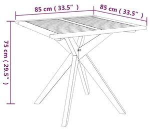 VidaXL tömör akácfa kerti asztal 85 x 85 x 75 cm
