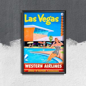 Plakát poszter Plakát poszter Las Vegas Western Airlines