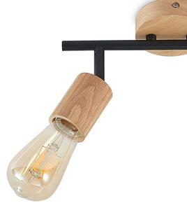 Lindby - Magniva 2 Mennyezeti Lámpa Wood/Black - Lampemesteren