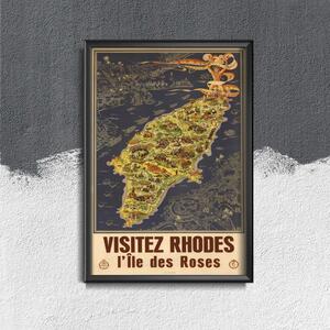 Plakát poszter Plakát poszter Rhodes Görögország