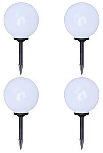 4 db kültéri gyalogjáró LED-lámpa cölöppel 30 cm