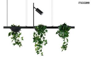Moosee Plant Line Fekete LED Függőlámpa Növénytartóval