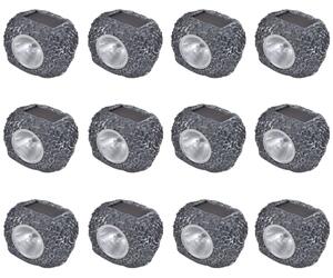 12 db kültéri kő formájú napelemes LED spotlámpa