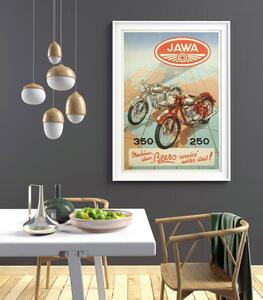 Retro plakát Retro plakát Java vintage motorkerékpár poszter