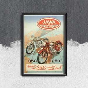 Retro plakát Retro plakát Java vintage motorkerékpár poszter