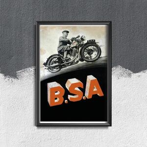 Retro plakát Retro plakát B.S. Motorkerékpárok