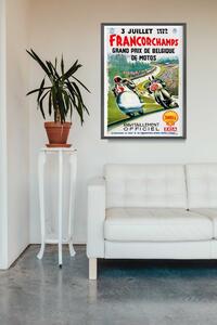 Retro plakát Retro plakát Francorchamps Grand Prix de Belgique