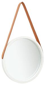 Fehér fali tükör pánttal 40 cm