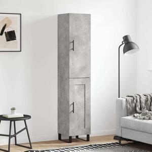 VidaXL betonszürke szerelt fa magasszekrény 34,5x34x180 cm
