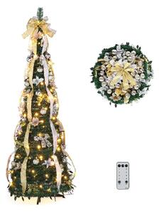 Merrypine™ összecsukható, Előre Feldíszített Karácsonyfa, Ezüst