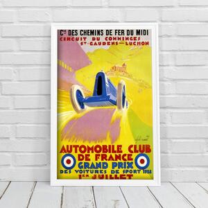 Retro poszterek Retro poszterek Automobile Club de France Grand Prix Alphonse Noel