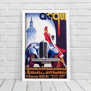 Retro poszterek Retro poszterek Acqui Concoorso Internazionale di Elea az automobili számára