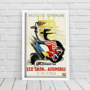 Retro plakát Retro plakát Brüsszeli autó show