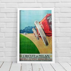 Retro plakát Retro plakát Grand Prix Circtvit de Milan Grand Prixde L'A.C d'Italie
