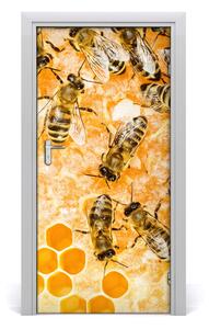 Poszter tapéta ajtóra dolgozó méhek 95x205