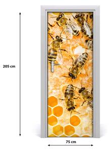 Poszter tapéta ajtóra dolgozó méhek 95x205