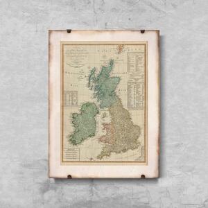 Poszter Poszter Nagy-Britannia térképe