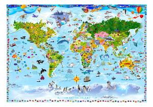 Öntapadó fotótapéta - World Map for Kids