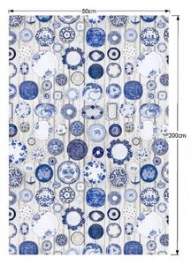 PARLIN kék polyester szőnyeg 80x200cm