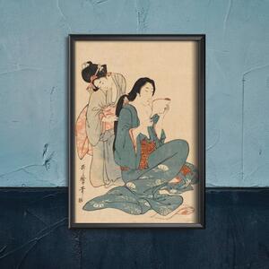 Fali poszter Fali poszter Nők, habverő haj ukiyo-e
