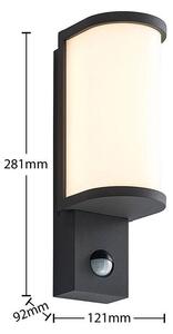 Lucande - Jokum LED Kültéri Fali Lámpa Érzékelővel GraphiteLucande - Lampemesteren