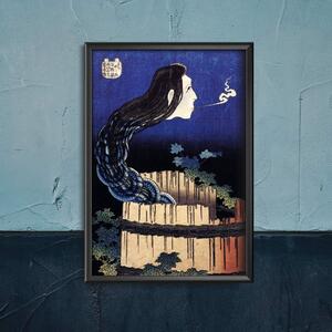 Retro plakát Retro plakát Absztrakció a Hokusai Ukiyo-e lemezekkel