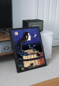 Retro plakát Retro plakát Absztrakció a Hokusai Ukiyo-e lemezekkel