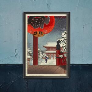 Plakát poszter Plakát poszter Téli nap az Asakus templomában