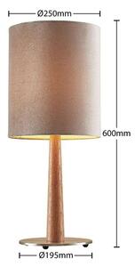 Lucande - Heily Cylinder High Asztali Lámpa Grey - Lampemesteren