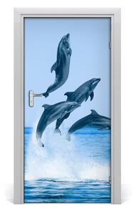 Ajtóposzter öntapadós ugró delfinek 85x205