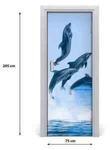 Ajtóposzter öntapadós ugró delfinek 85x205
