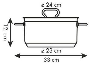Tescoma HOME PROFI lábas fedővel ø 24 cm, 5.0 l