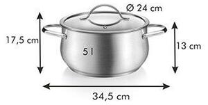 Tescoma HARMONY Lábas fedővel ø 24 cm, 5.0 l