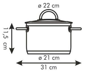 Tescoma VISION Lábas fedővel ø 22 cm, 4.0 l