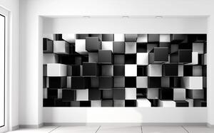 Gario Fotótapéta Fekete-fehér kockák Anyag: Öntapadó, Méret: 536 x 240 cm