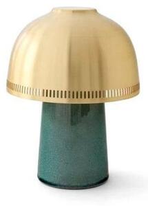 &Tradition - Raku SH8 Portable Asztali Lámpa Blue Green/Brass - Lampemesteren