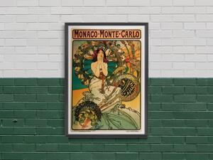 Retro plakát Retro plakát Monaco Monte Carlo