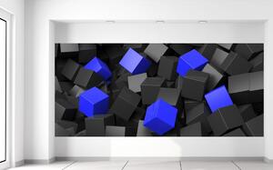 Gario Fotótapéta Fekete - kék kockák Anyag: Öntapadó, Méret: 536 x 240 cm