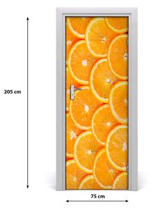 Ajtó tapéta narancs szeletek 85x205
